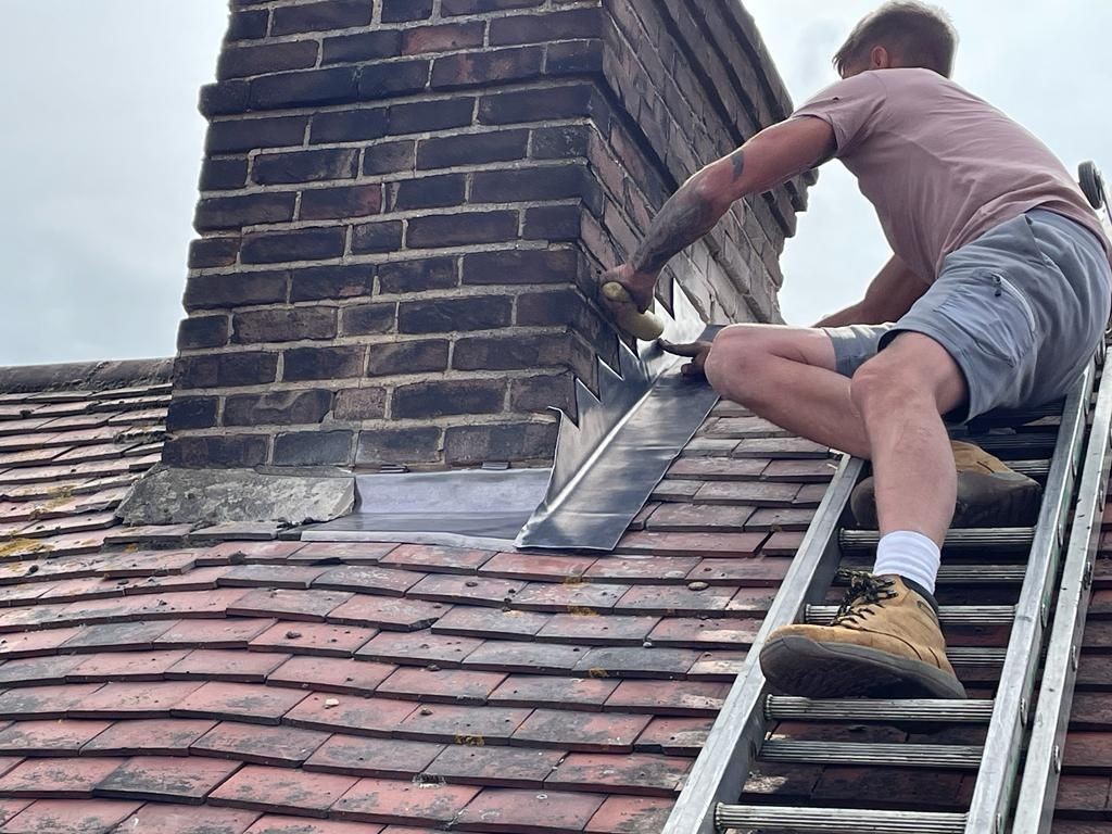 Lead flashing repair on UK roof