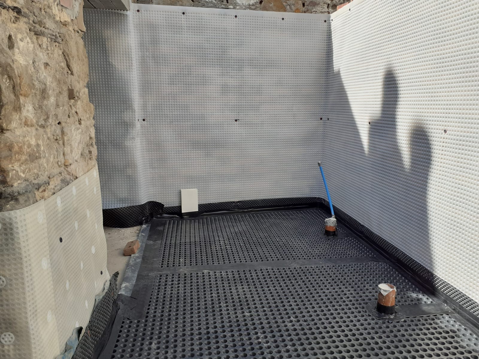 Waterproofed basement conversion